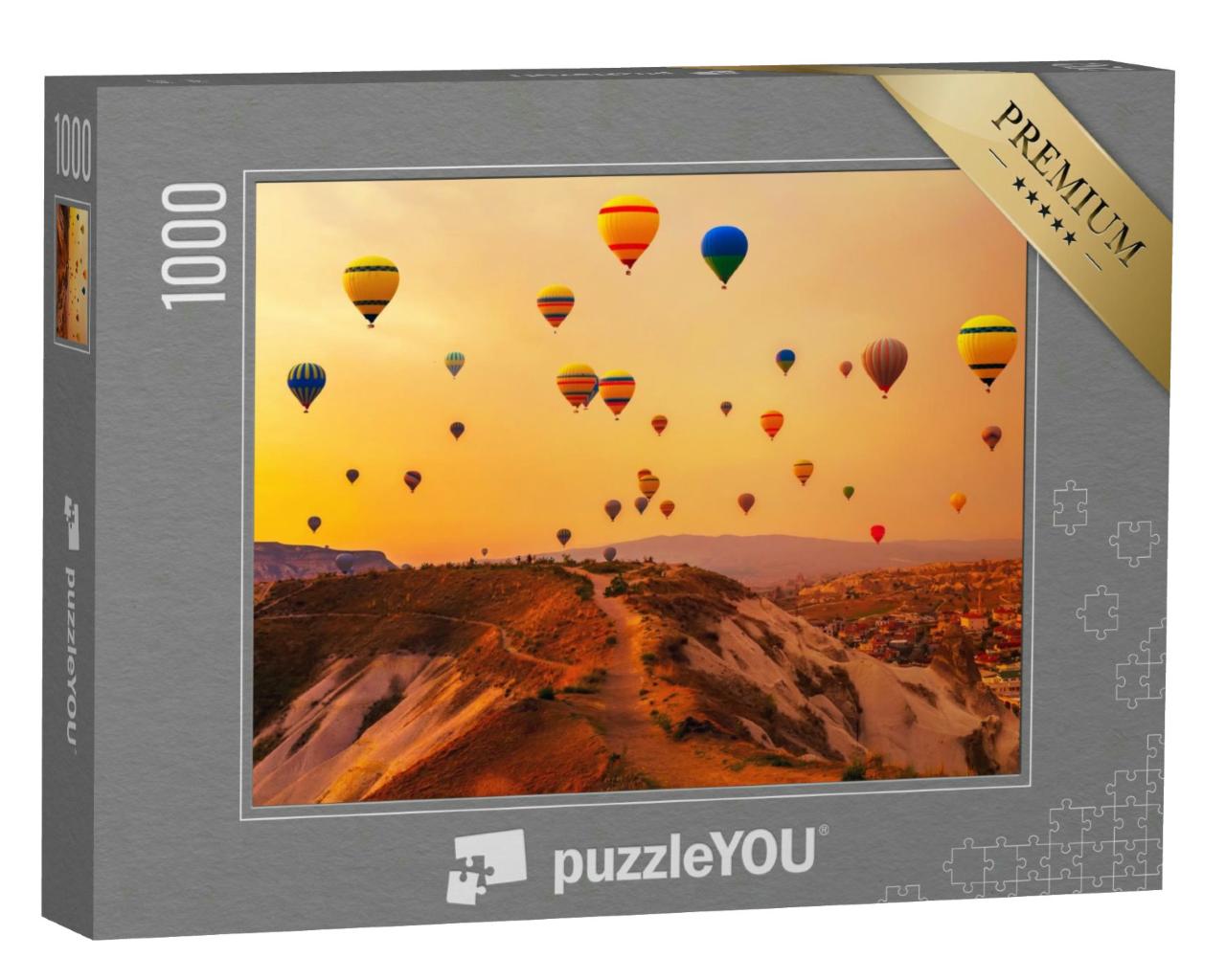 Puzzle 1000 Teile „Heißluftballons über der Türkei“