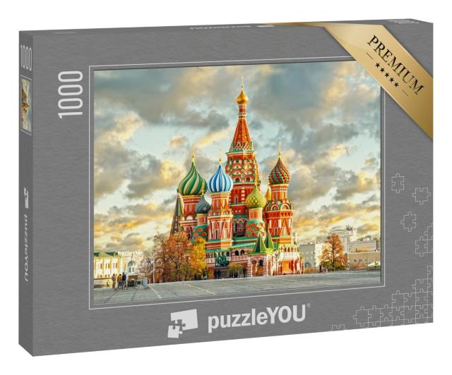 Puzzle 1000 Teile „Basilius-Kathedrale, Roter Platz, Moskau, Russland“