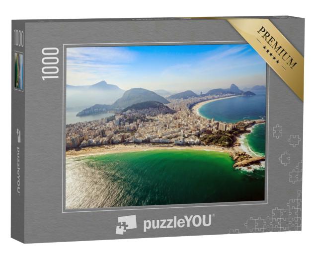 Puzzle 1000 Teile „Luftaufnahme des berühmten Copacabana Beach und Ipanema Beach“
