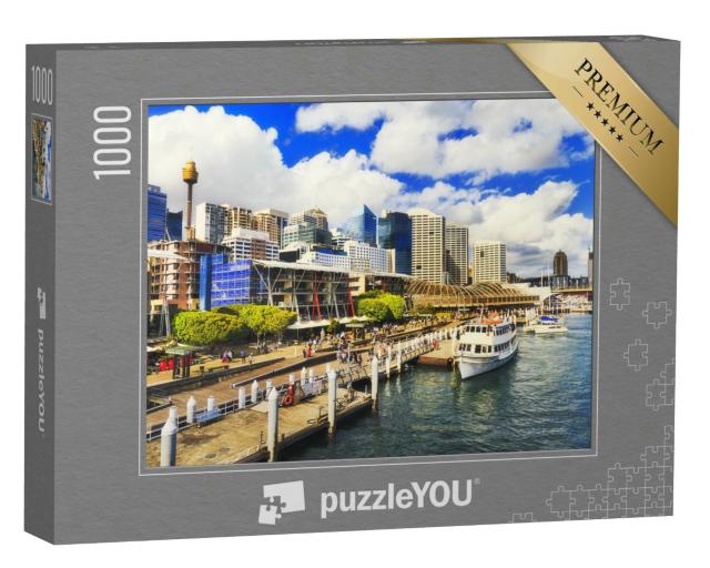 Puzzle 1000 Teile „Die Promenade Harbour Kings Wharf in Sydney, Australien“