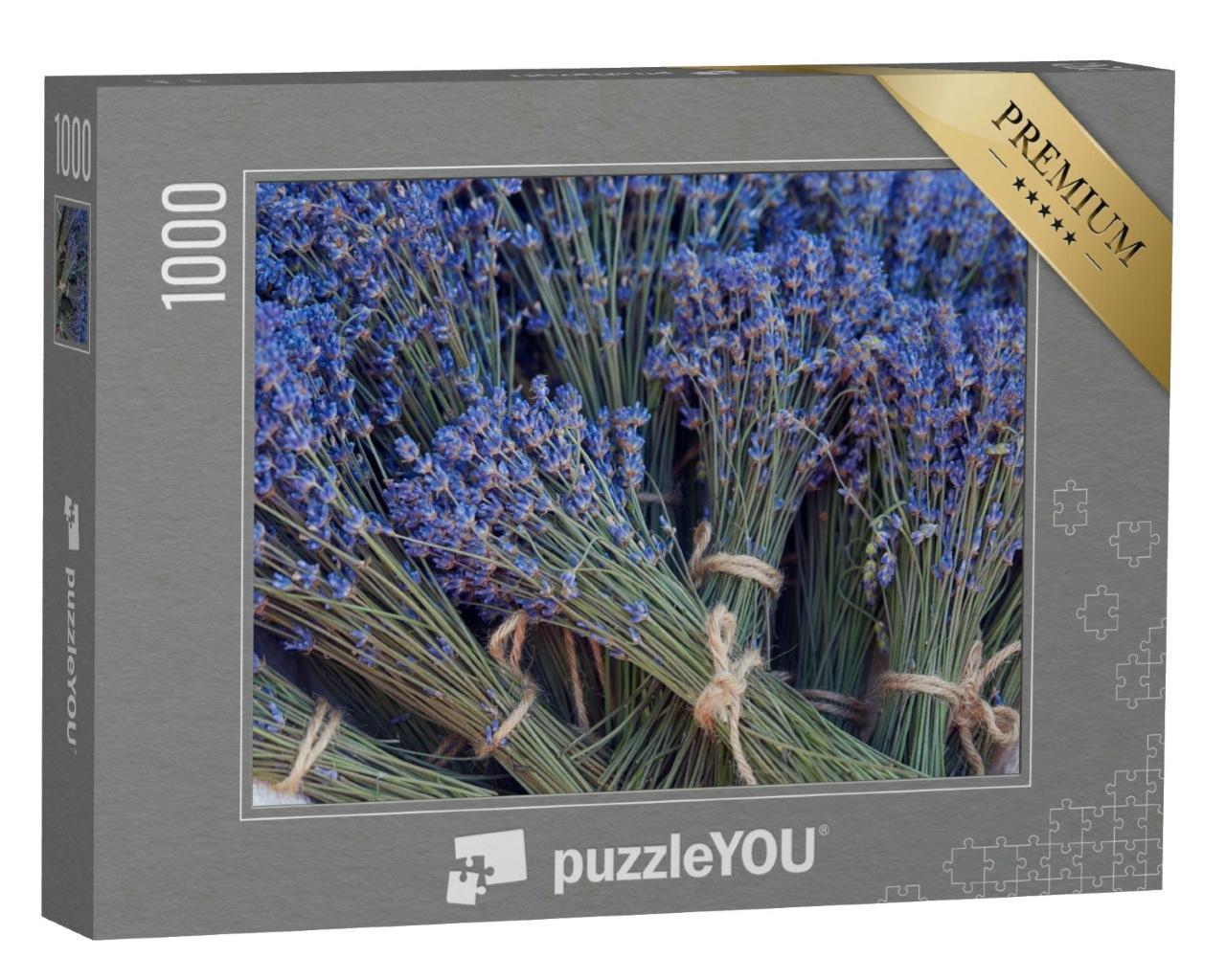 Puzzle 1000 Teile „Lavendelsträuße, bereit zum Trocknen“
