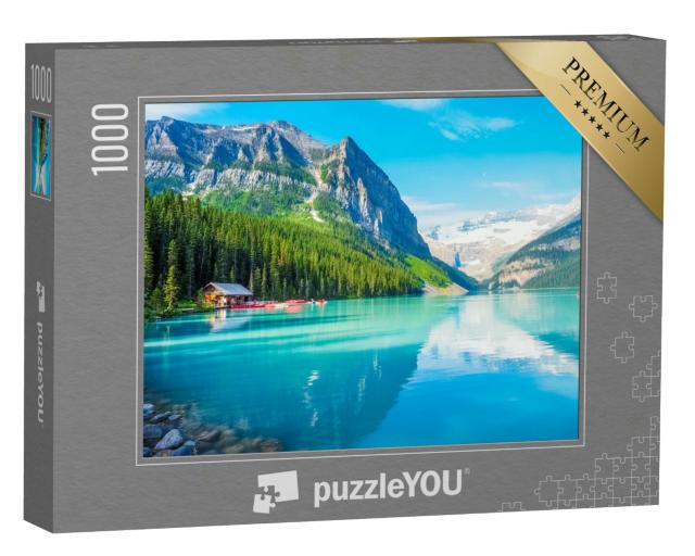 Puzzle 1000 Teile „Die wunderschöne Natur des Lake Louise im Banff National Park, Kanada“