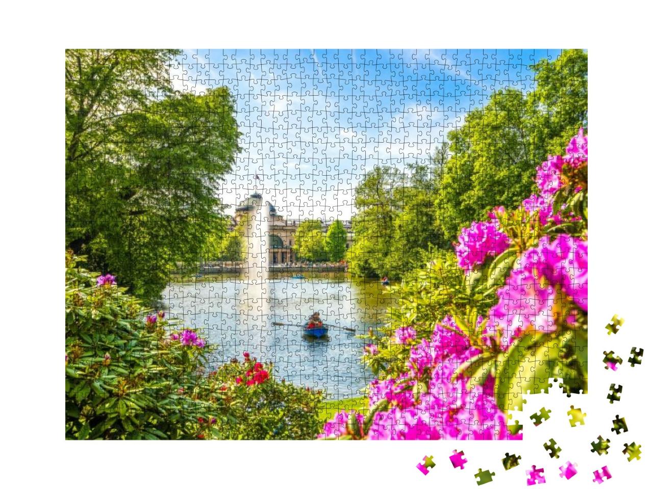 Puzzle 1000 Teile „Der Kurpark in Wiesbaden“