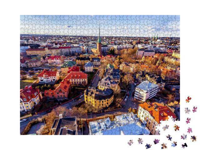 Puzzle 1000 Teile „Bunter Frühling in Helsinki, Finnland“