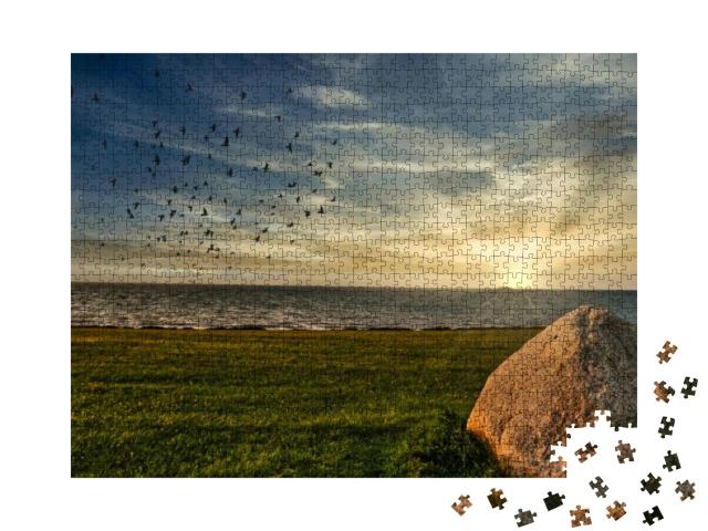 Puzzle 1000 Teile „Malerische Küstenlandschaft auf der Insel Fehmarn, Deutschland“
