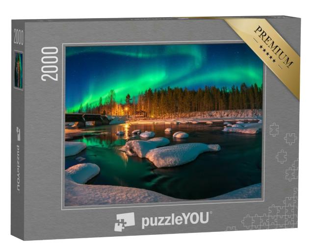 Puzzle 2000 Teile „Aurora borealis: Nordlicht“