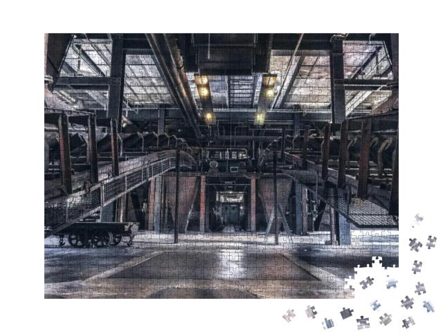 Puzzle 1000 Teile „Indoor-Produktionsszene; Weltkulturerbe Zeche Zollverein, Essen, Deutschland“