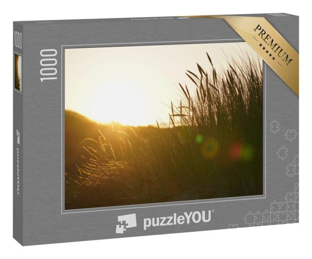 Puzzle 1000 Teile „Sonnenuntergang in den Dünen von Juist“