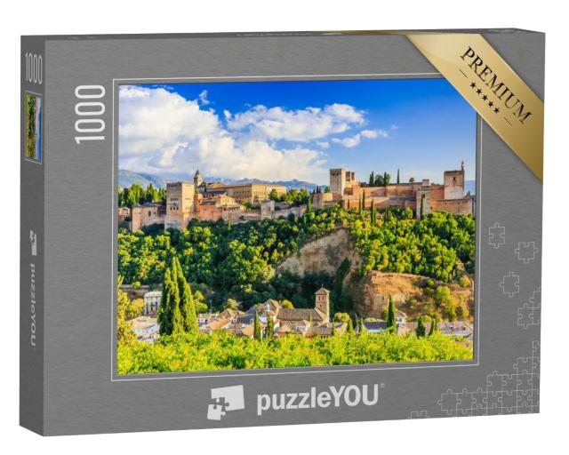 Puzzle 1000 Teile „Beeindruckende Festung Alhambra von Granada, Spanien“