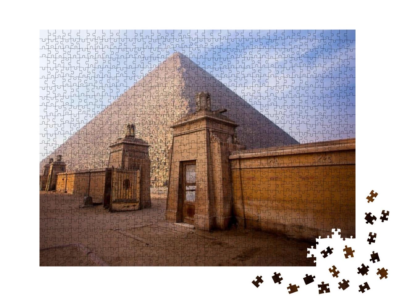 Puzzle 1000 Teile „Die Pyramiden von Gizeh in Ägypten“