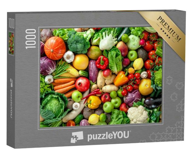 Puzzle 1000 Teile „Sortiment von frischem Obst und Gemüse“