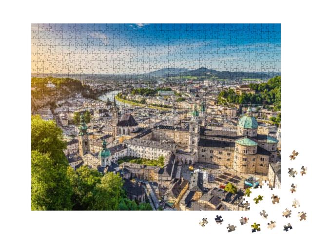 Puzzle 1000 Teile „Salzburg im Sonnenuntergang, Österreich“