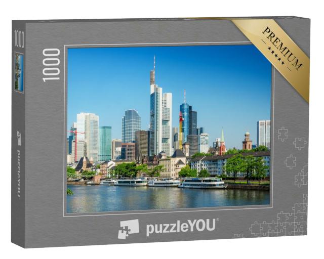 Puzzle 1000 Teile „Blick auf die Skyline von Frankfurt am Main, Hessen, Deutschland“