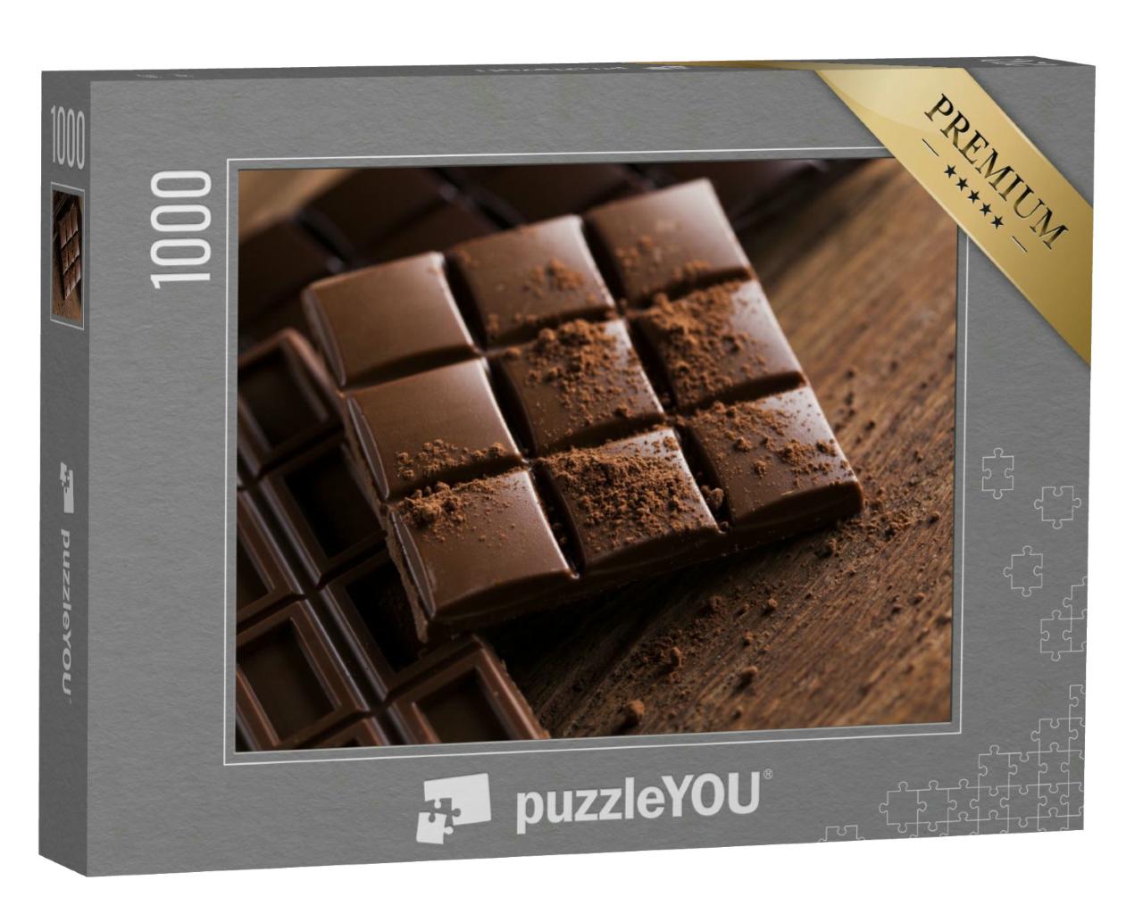 Puzzle 1000 Teile „Verführerische Zartbitterschokolade“