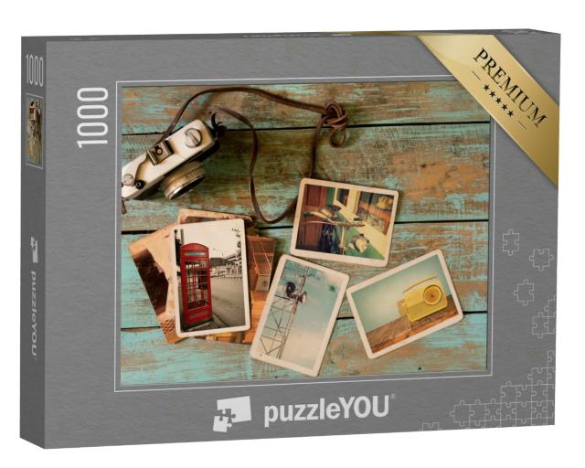 Puzzle 1000 Teile „Retro-Technologie: Fotografien und Kamera“