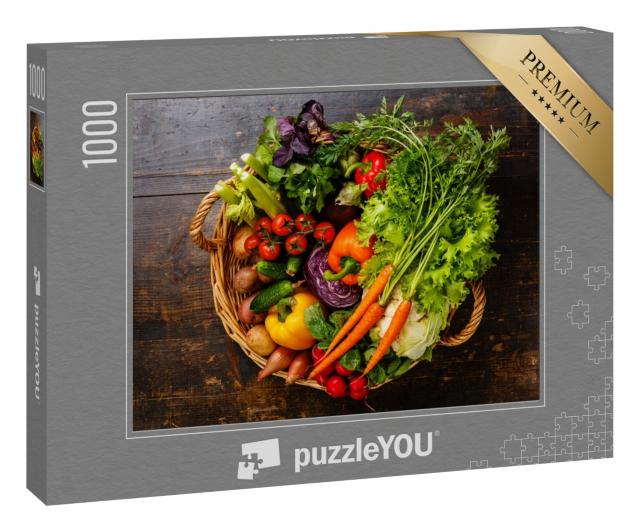 Puzzle 1000 Teile „Frisches Gemüse im Korb“