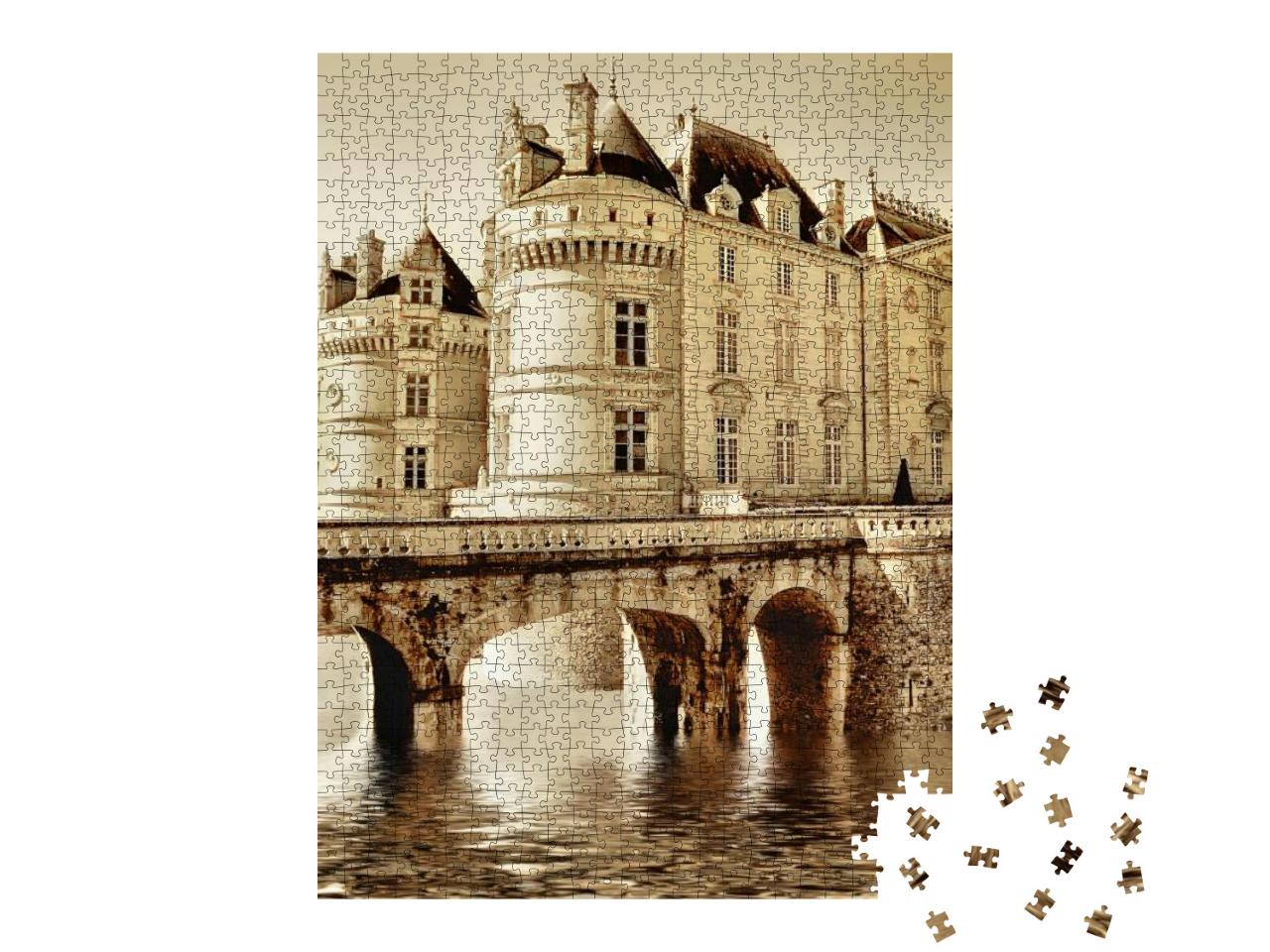 Puzzle 1000 Teile „Schloss Le-lude: Bild mit künstlerischem Effekt“