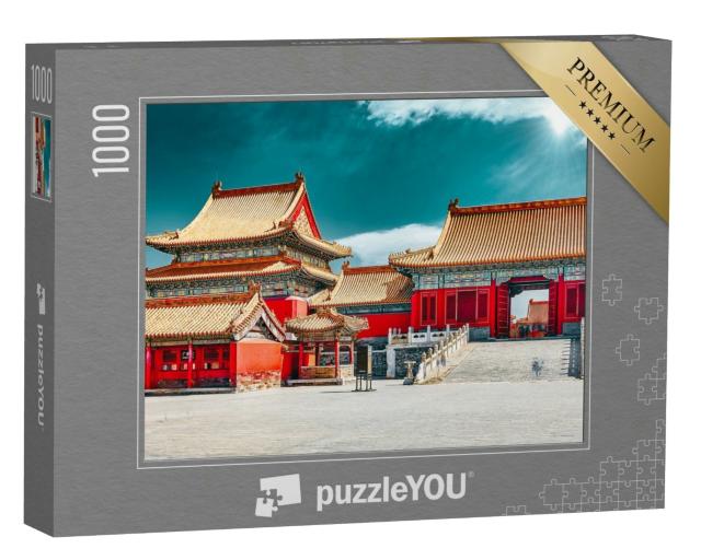 Puzzle 1000 Teile „Paläste, Pagoden auf dem Gelände des Museums der Verbotenen Stadt in Peking, China“