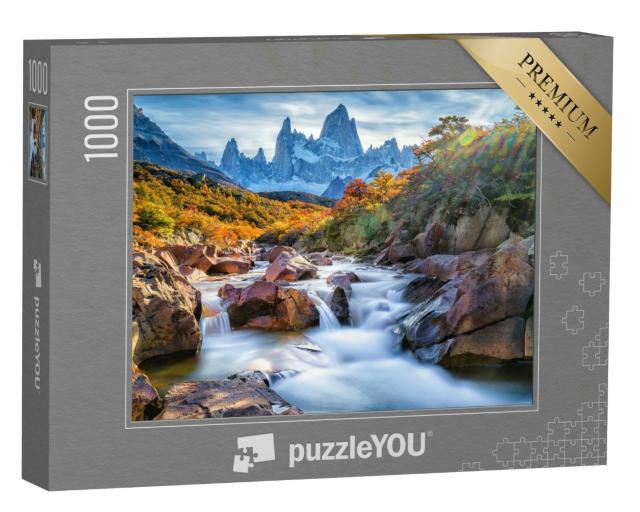Puzzle 1000 Teile „Spektakuläre Aussicht: Berg Fitz Roy, Patagonien, Argentinien“