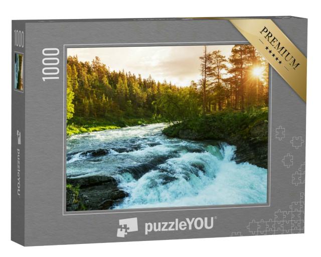 Puzzle 1000 Teile „Wilder Fluss in Norwegen“
