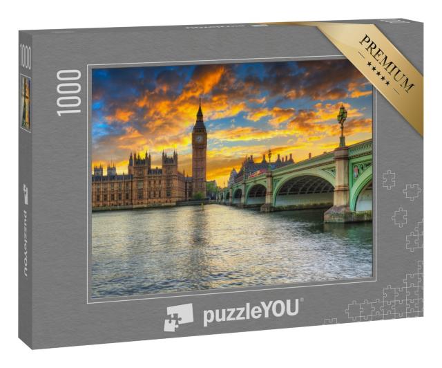 Puzzle 1000 Teile „Big Ben und Westminster Palace, London, UK“