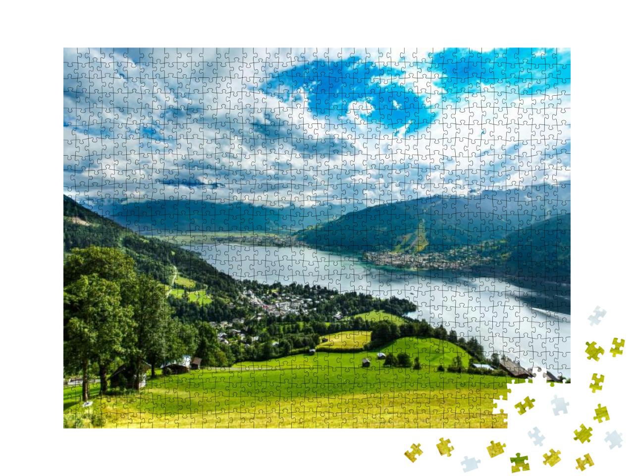 Puzzle 1000 Teile „Blick über den Zeller See, Österreich“