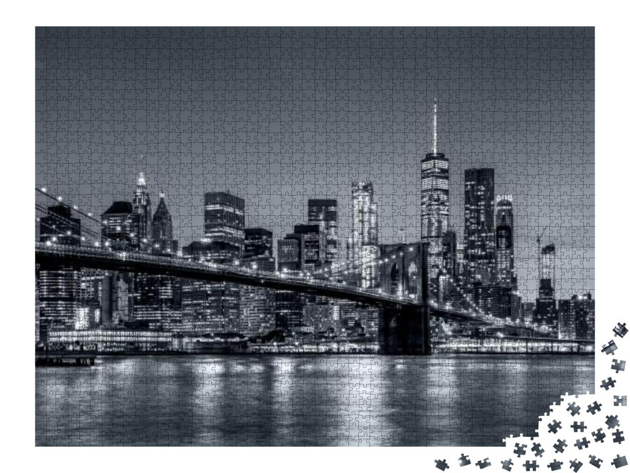 Puzzle 2000 Teile „Panoramablick New York City: Manhattans Skyline“