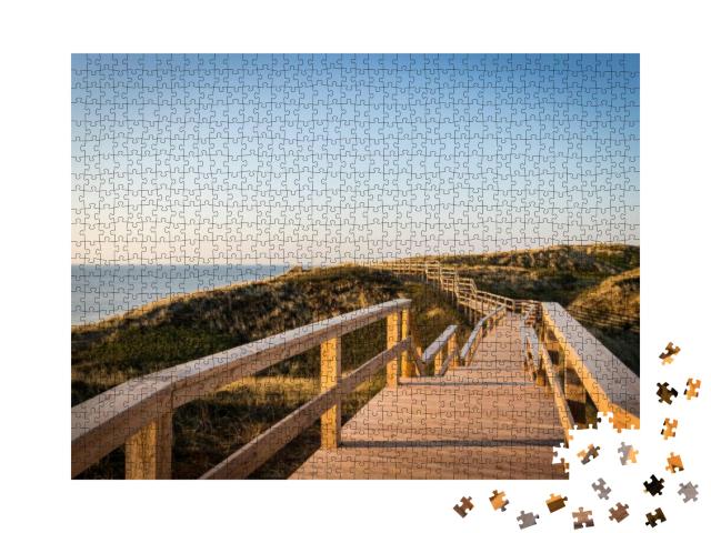 Puzzle 1000 Teile „Strandtreppen-Wanderweg auf der Insel Sylt“