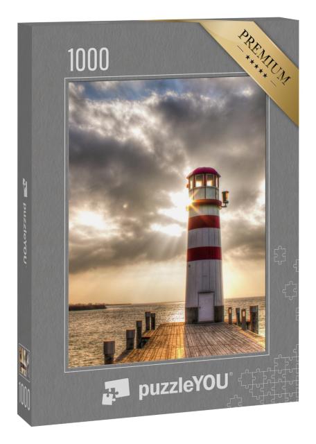 Puzzle 1000 Teile „Leuchtturm im wunderschönen Sonnenuntergang“