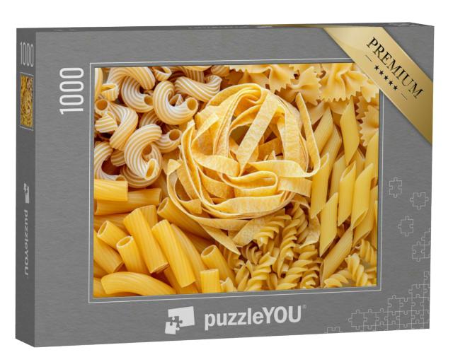 Puzzle 1000 Teile „Frische rohe Pasta aus Italien“