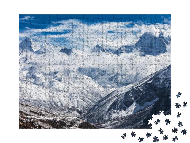 Puzzle 1000 Teile „Wilde Berge in der Everest-Region, Himalaya, Ost-Nepal“