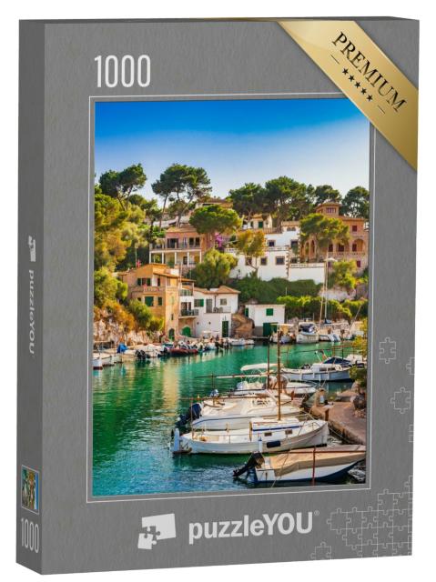 Puzzle 1000 Teile „Malerische Bucht Cala Figuera auf Mallorca“