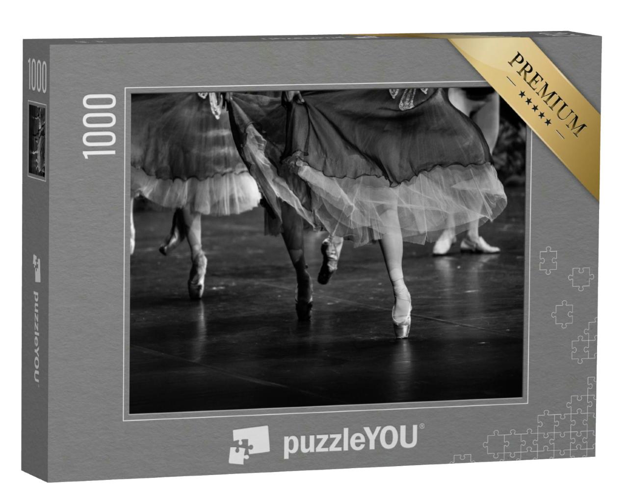 Puzzle 1000 Teile „Schwanensee-Ballett, schwarz-weiß“