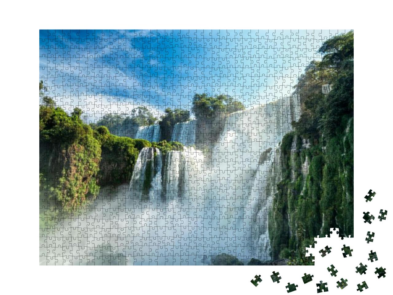 Puzzle 1000 Teile „Atemberaubende Iguazu-Wasserfälle in Argentinien“