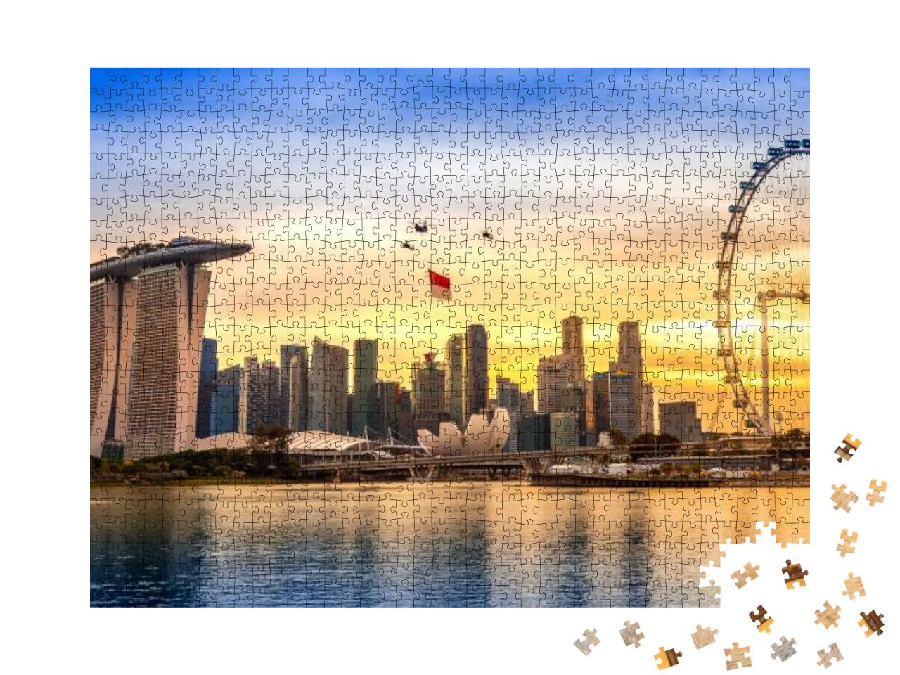 Puzzle 1000 Teile „Nationalfeiertag in Singapur“