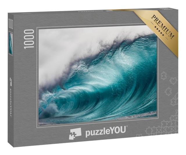 Puzzle 1000 Teile „Gigantische Welle im Meer, Kraft des Wassers“