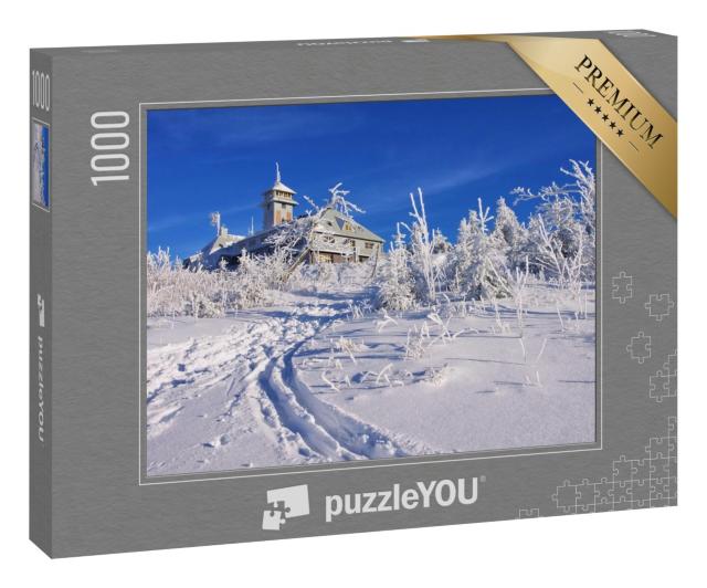 Puzzle 1000 Teile „Berg Fichtelberg im Winter“