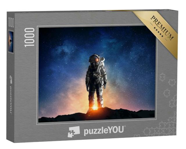 Puzzle 1000 Teile „Astronaut mit Weltraum im Hintergrund“