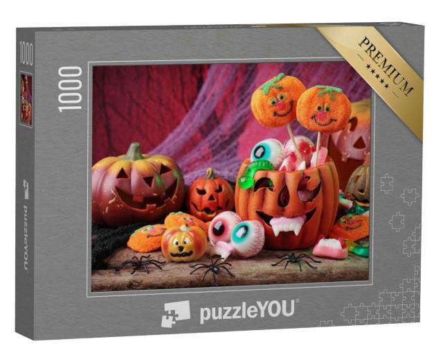 Puzzle 1000 Teile „Halloween-Süßigkeiten, bereit für die Party“