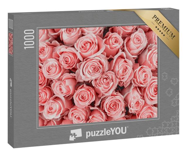 Puzzle 1000 Teile „Bunde Rose vor einer Wand“