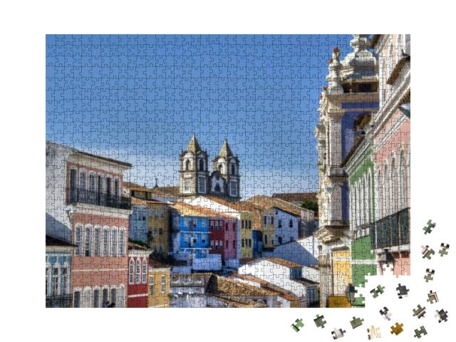 Puzzle 1000 Teile „Das historische Zentrum von Salvador in Brasilien“
