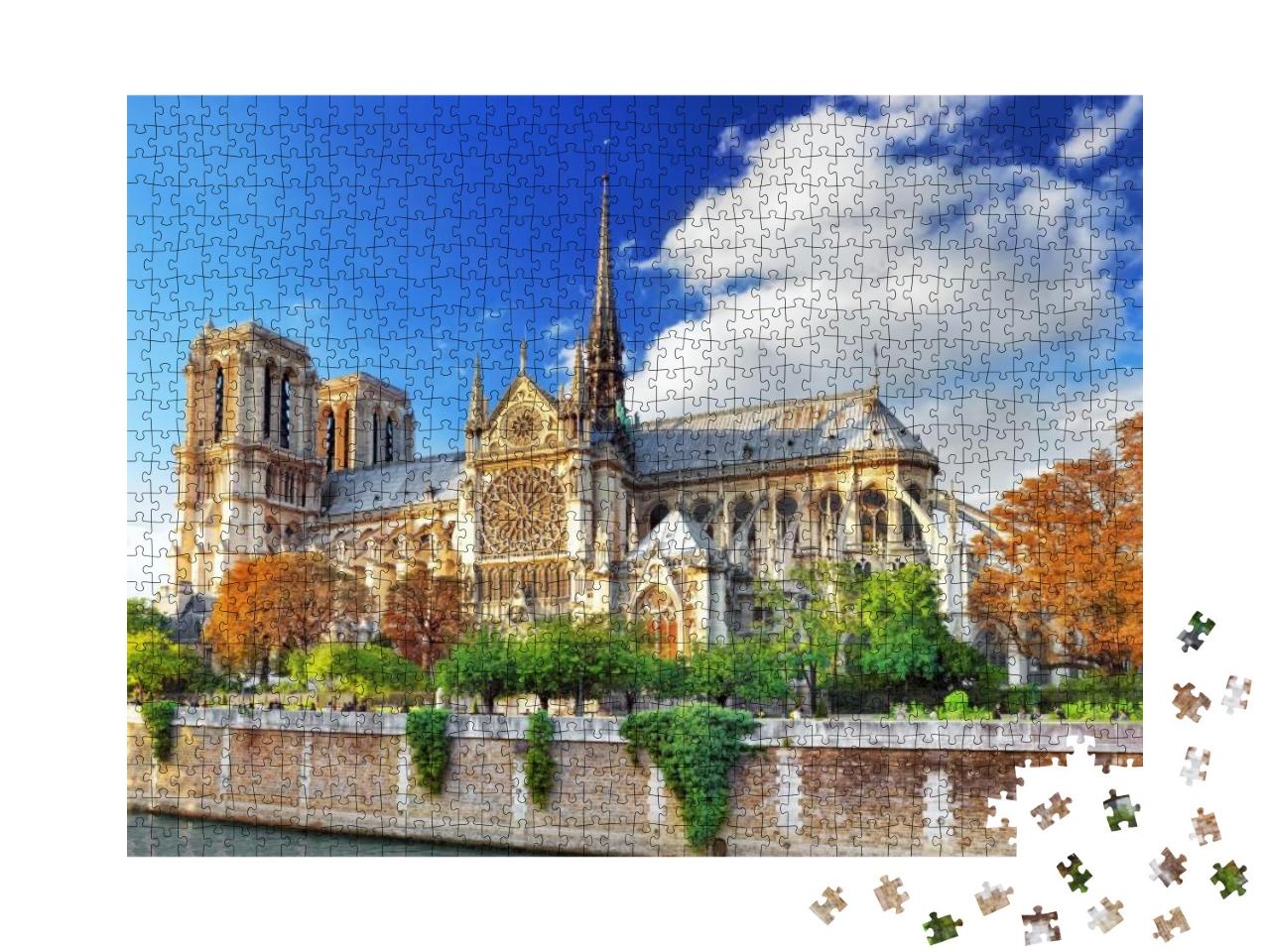 Puzzle 1000 Teile „Kathedrale Notre Dame Paris, Frankreich“