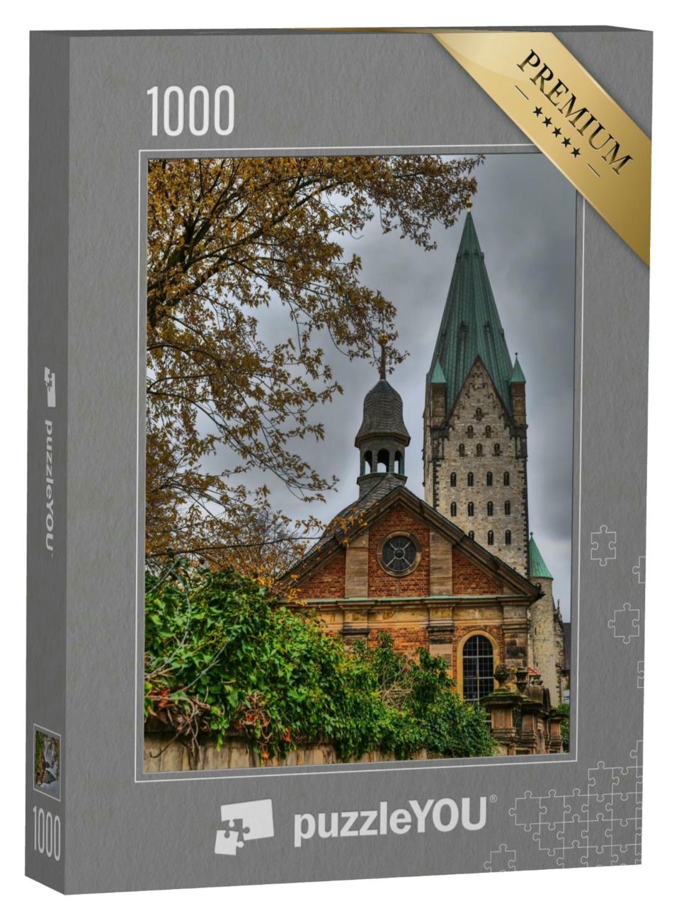 Puzzle 1000 Teile „Stadt Paderborn und der Fluss Pader“