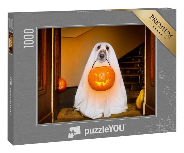 Puzzle 1000 Teile „Lustiger Halloween-Hund“
