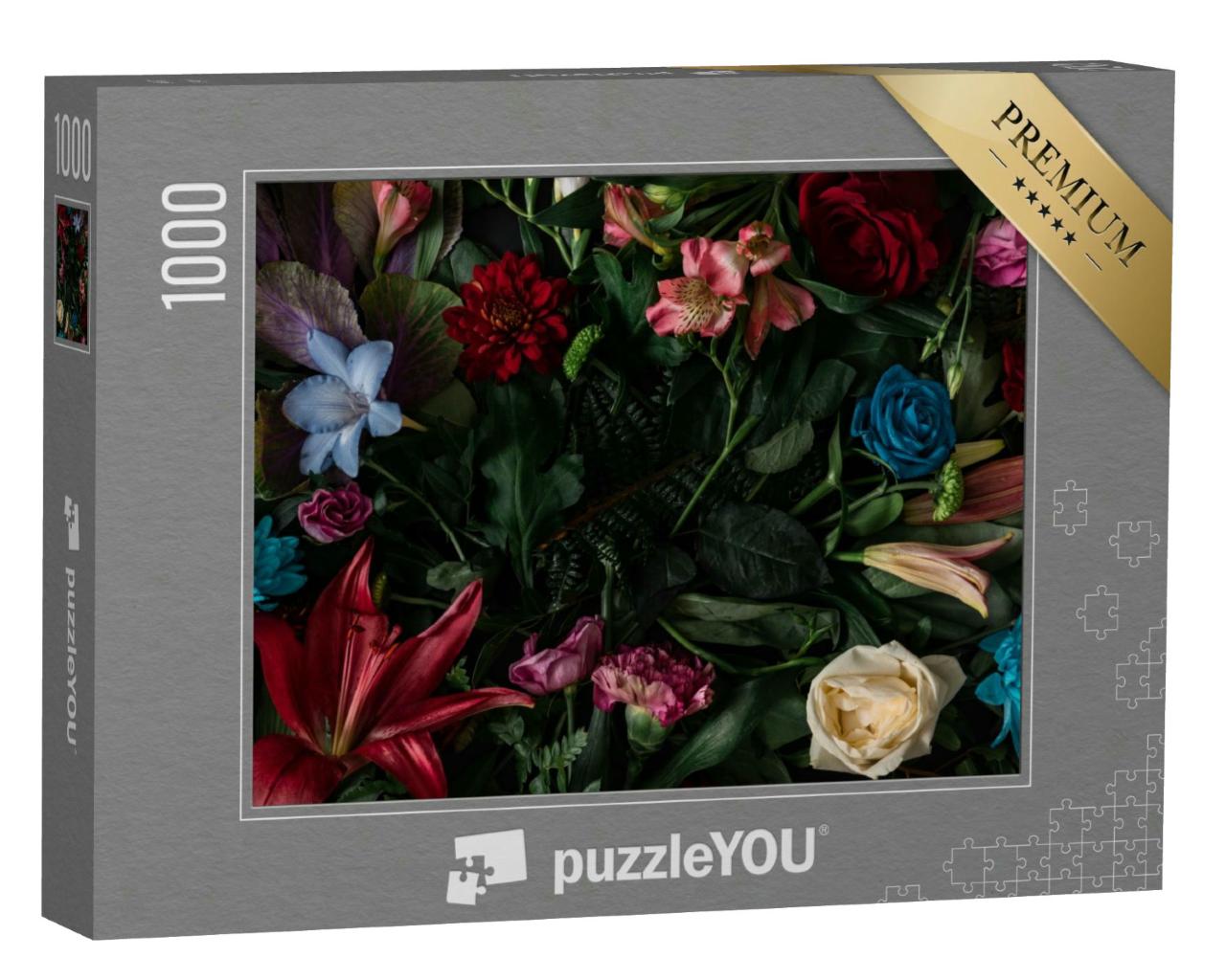 Puzzle 1000 Teile „Frühlingsblumen und frisches Grün“