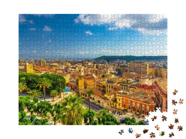 Puzzle 1000 Teile „Altstadt von Cagliari, Sardinien, Italien“