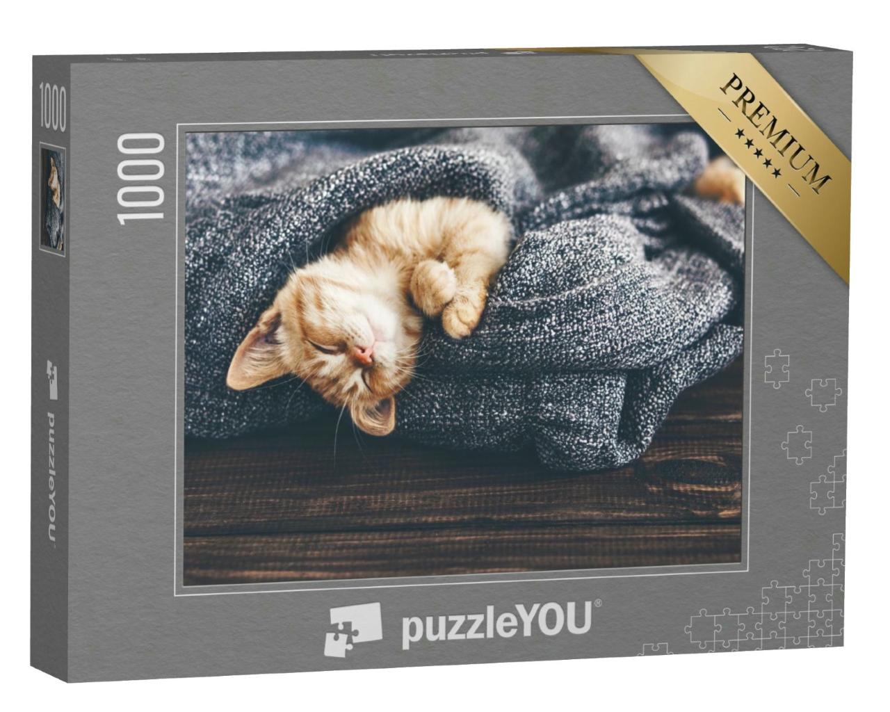 Puzzle 1000 Teile „Niedliche kleine Kätzchen, Ginger“