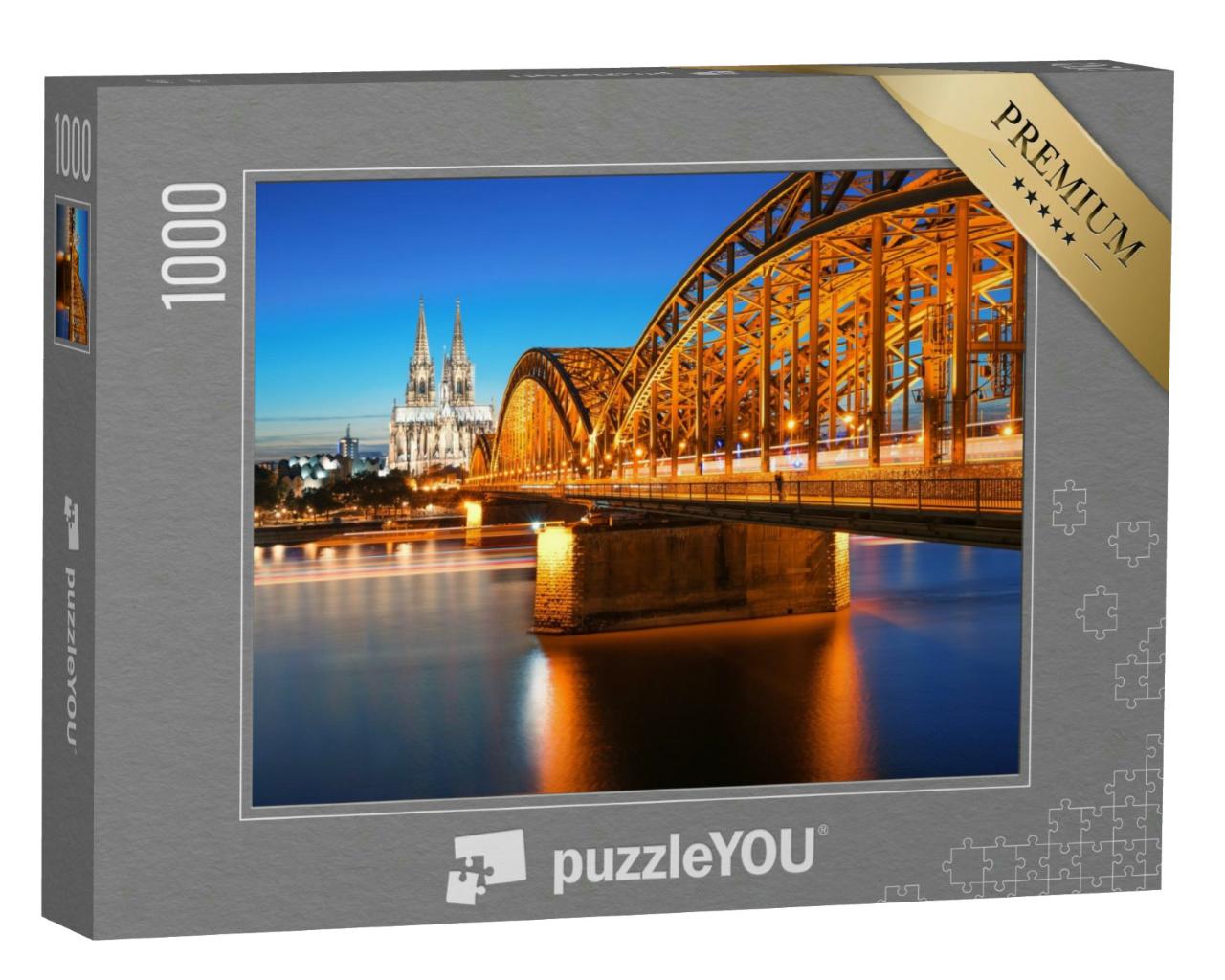 Puzzle 1000 Teile „Dom und Hohenzollernbrücke, Köln, Deutschland“