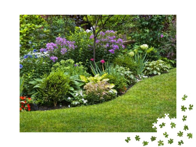 Puzzle 1000 Teile „Üppig angelegter Garten“