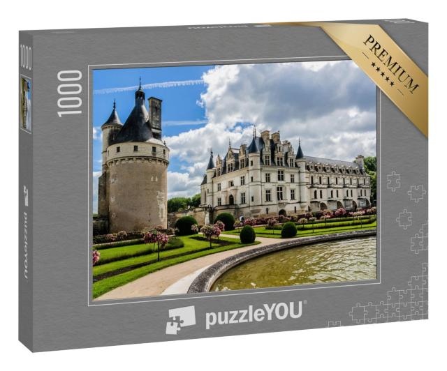 Puzzle 1000 Teile „Schloss Chenonceau am Fluss Cher, Frankreich“